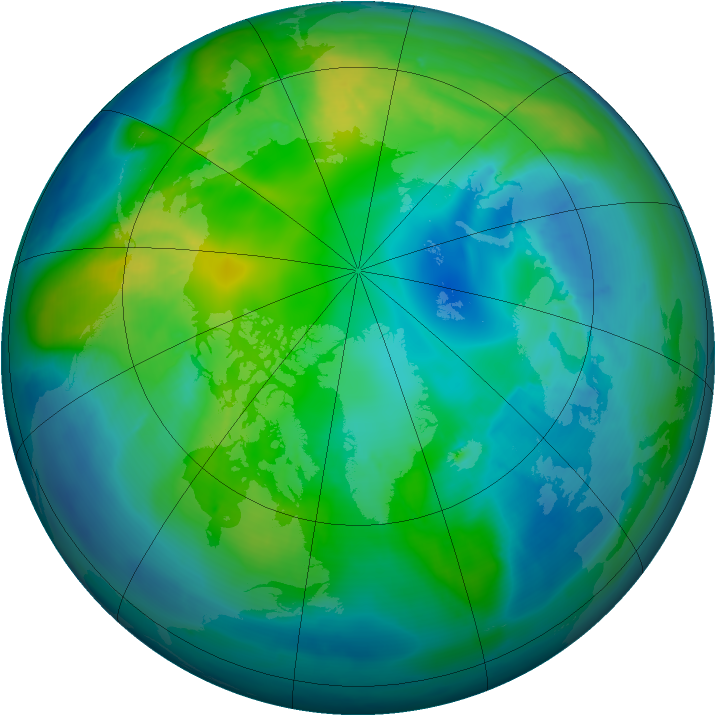 Arctic ozone map for 30 October 2014